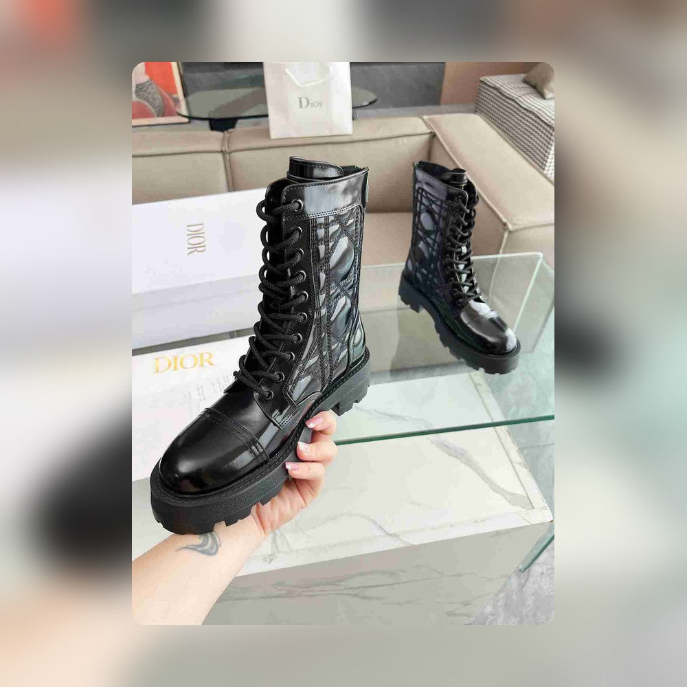 VBS D UNIT ANKLE BOOT QUILTED CANNAGE CALFSKIN BLACK KCI995CQC S900