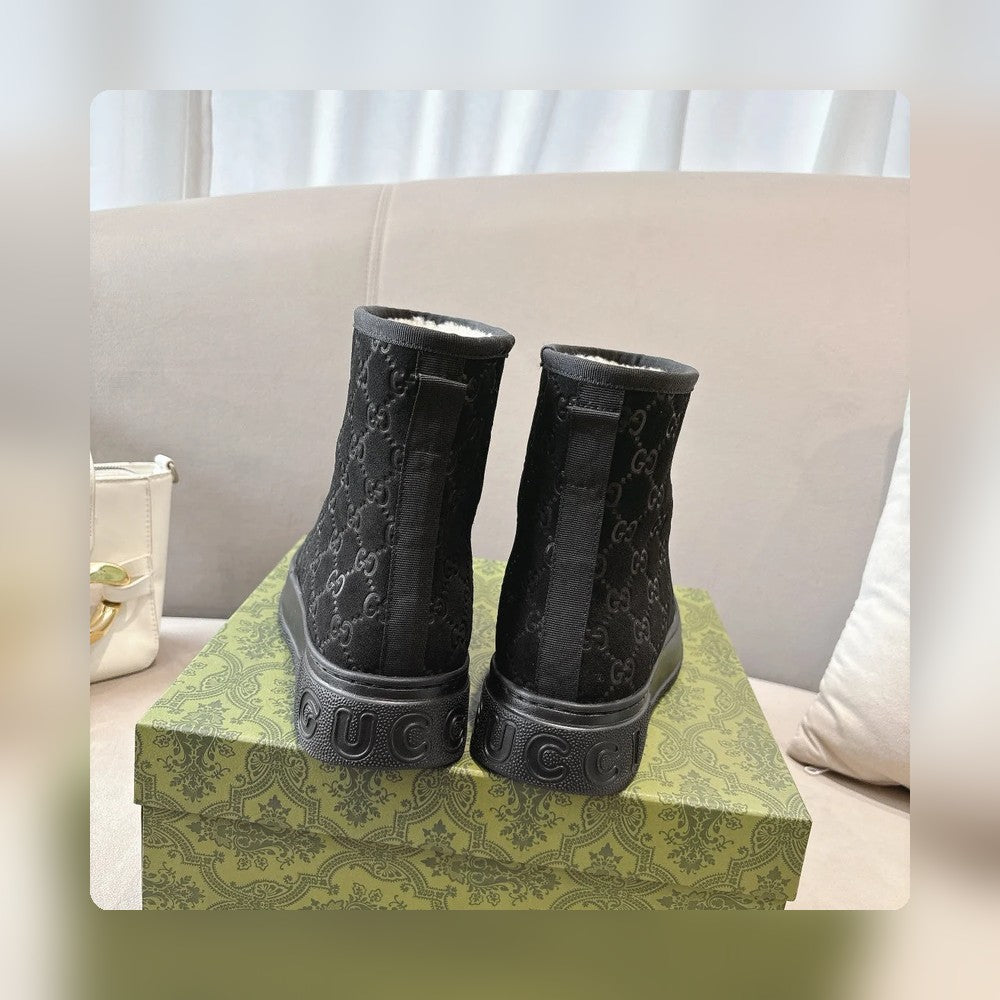 GG WOMEN’S BOOT GG SUDE CANVAS BLACK