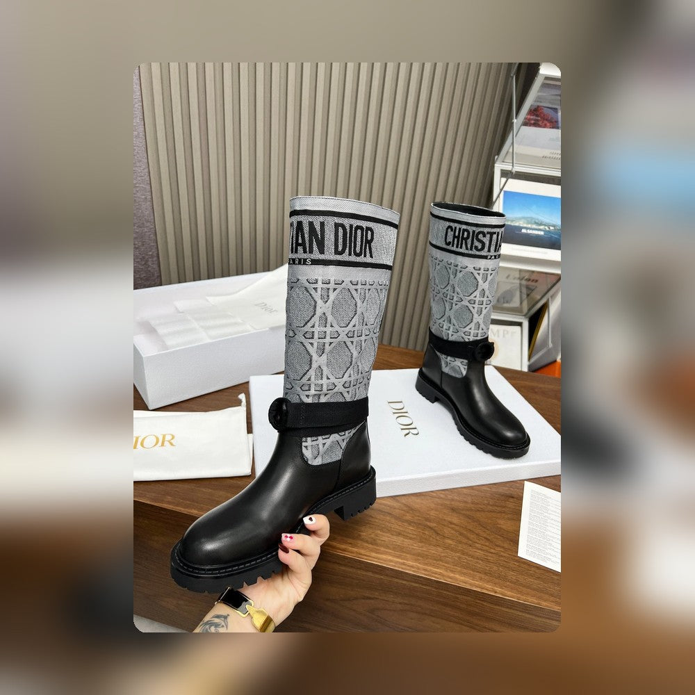 DD D MAJOR BOOT CALFSKIN BLACK AND GREY