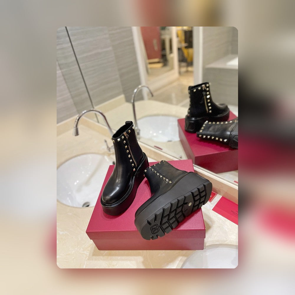 nmb GARAVANI UNIQUEFORM CALFSKIN ANKLE BOOT BLACK 1W2S0CS0MMD 0NO