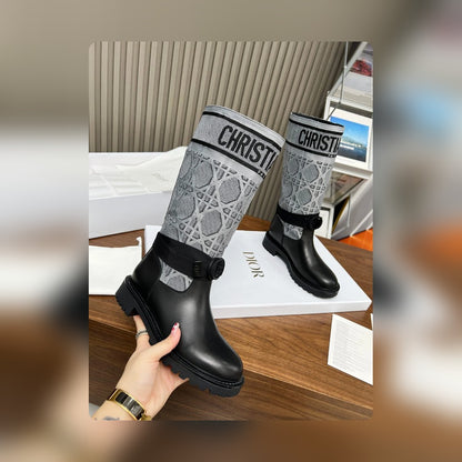 DD D MAJOR BOOT CALFSKIN BLACK AND GREY