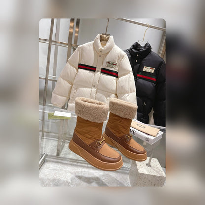 Vbs HORSEBIT CHEVRON QUILTED BOOTS BROWN