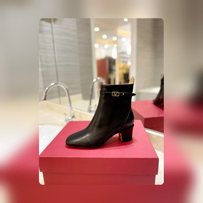 nmb GARAVANI TAN GO ANKLE BOOT IN CALFSKIN LEATHER BLACK 3W2S0GZ2ATZ 0NO
