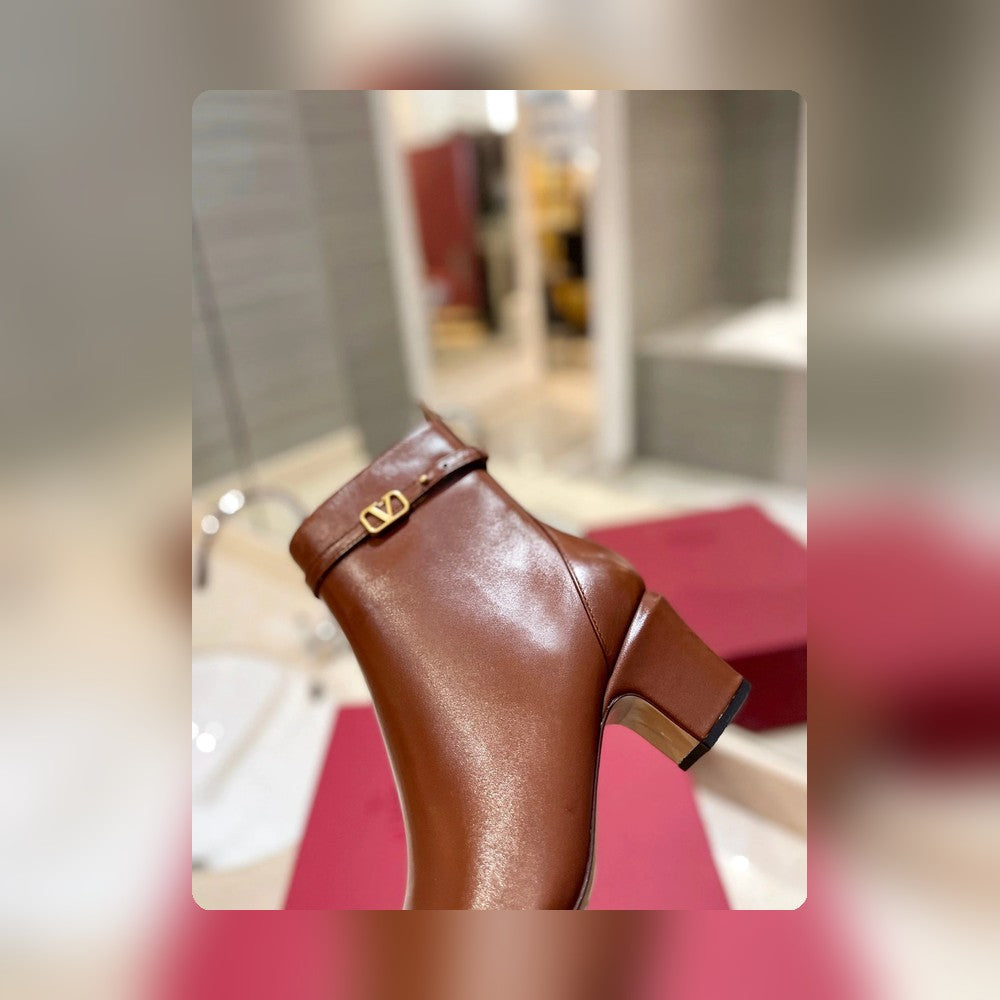 nmb GARAVANI TAN GO ANKLE BOOT IN CALFSKIN LEATHER BROWN