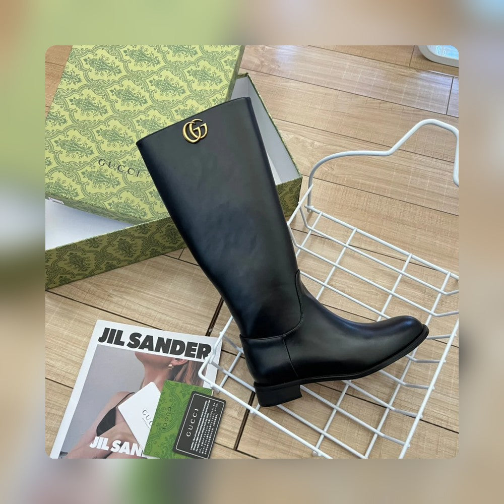 Vbs Vbs LEATHER HIGH BOOTS BLACK
