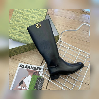 Vbs Vbs LEATHER HIGH BOOTS BLACK