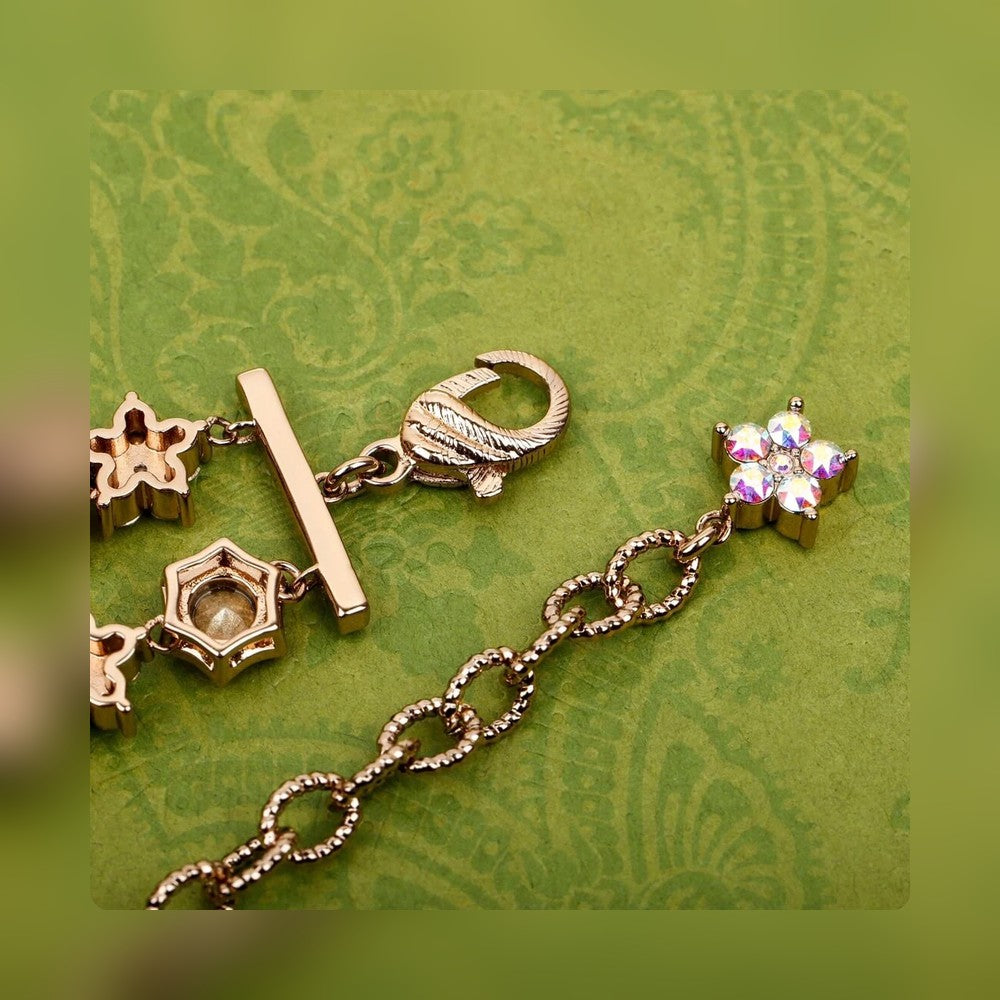 Gucci Personalized Fashion Flower Full Diamond Double Necklace XL13168A14