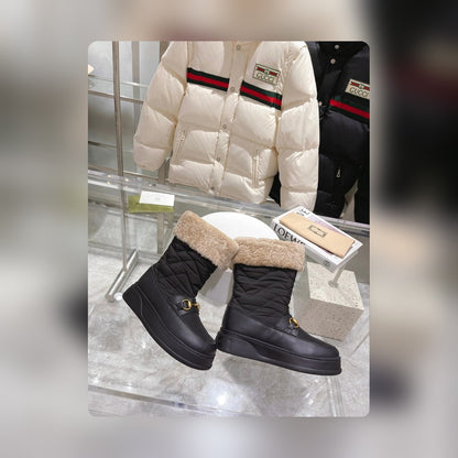 Vbs HORSEBIT CHEVRON QUILTED BOOTS BLACK