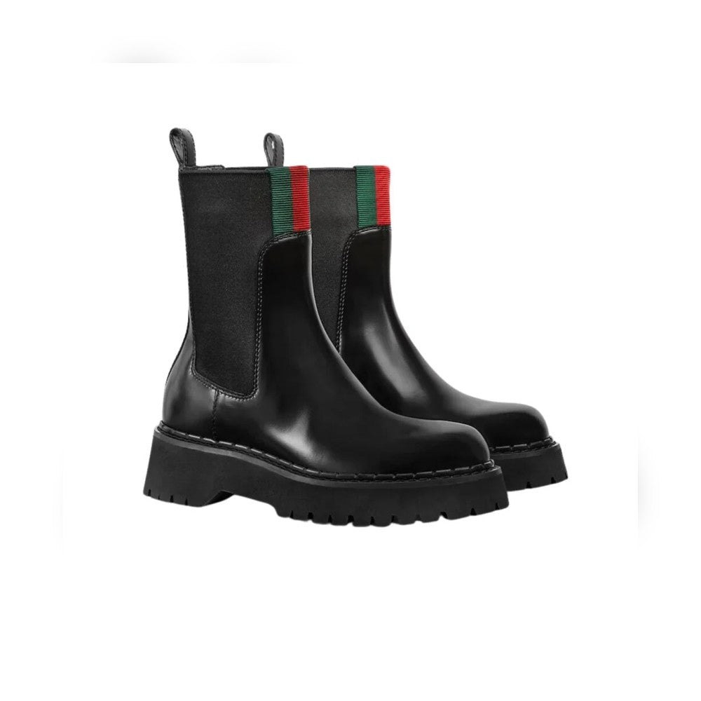 VBS WOMEN'S BOOT WITH WEB ANAND LEATHER BLACK ?806398 AAD6T 1052