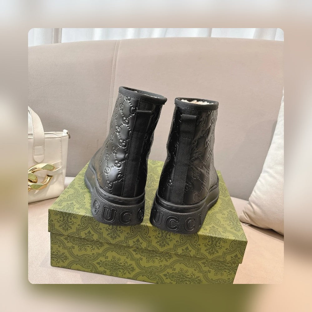 GG WOMEN’S BOOT GG LEATHER BLACK
