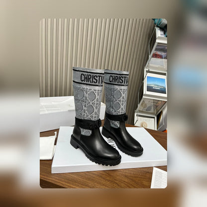 DD D MAJOR BOOT CALFSKIN BLACK AND GREY