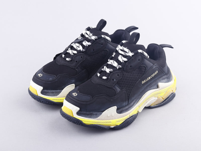Anum Bags Bla Triple S Black And Yellow Sneaker
