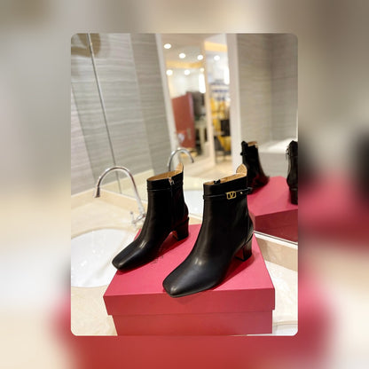 nmb GARAVANI TAN GO ANKLE BOOT IN CALFSKIN LEATHER BLACK 3W2S0GZ2ATZ 0NO