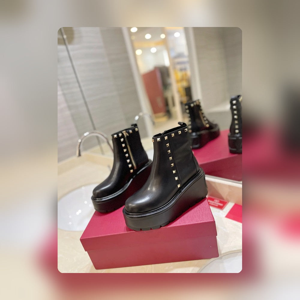 nmb GARAVANI UNIQUEFORM CALFSKIN ANKLE BOOT BLACK 1W2S0CS0MMD 0NO