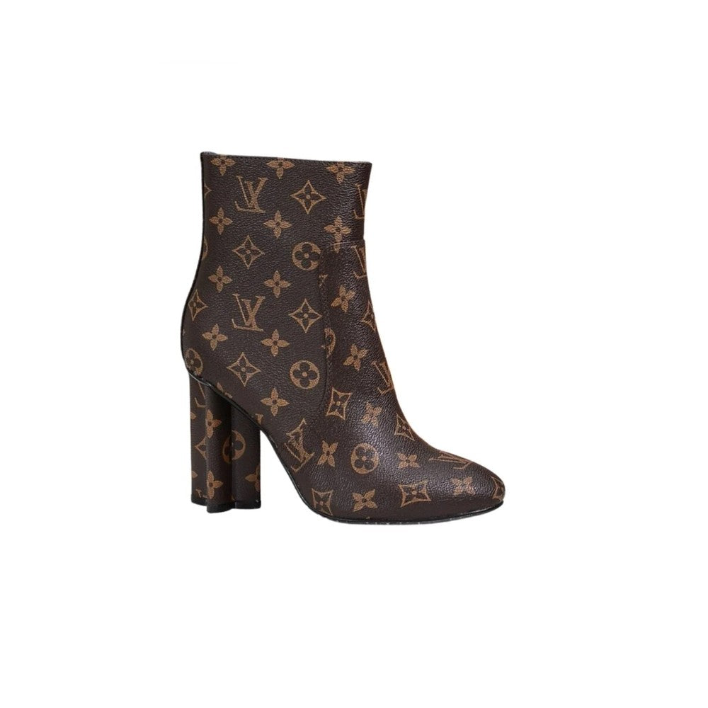 nmb SILHOUETTE ANKLE BOOT MONOGRAM BROWN
