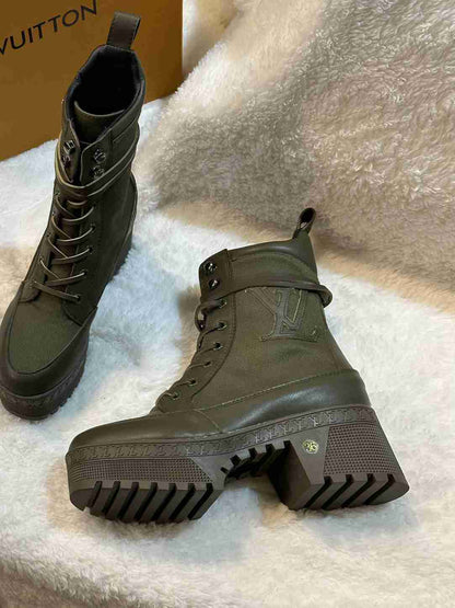 VBS LAUREATE PLATFORM DESERT BOOT KAKI GREEN 1AC7S9
