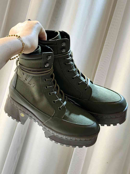 nmb LAUREATE PLATFORM DESERT BOOT KAKI GREEN 1AC7S9
