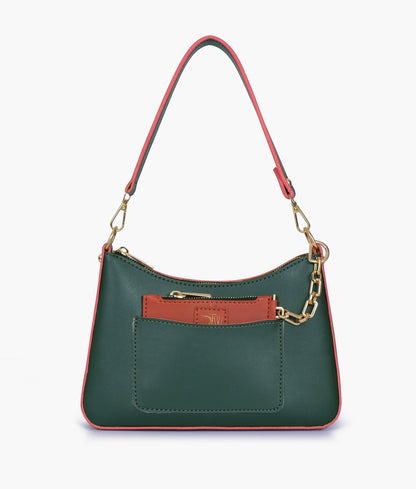 Army green hobo evening bag