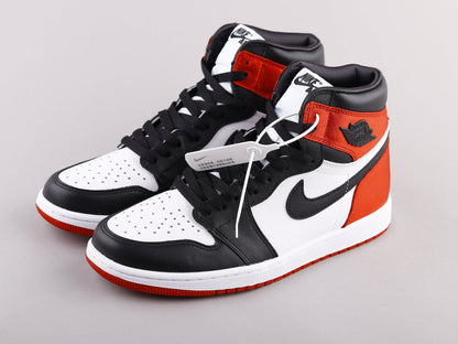 Anum Bags AJ1 red silk black toe