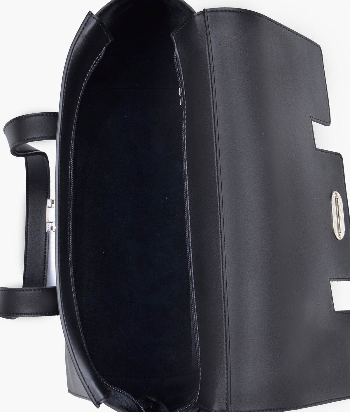 Black carry-all satchel bag