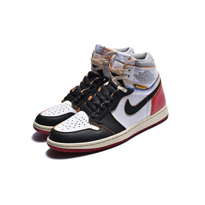 Anum Bags Union x AJ1 High white and red stitching