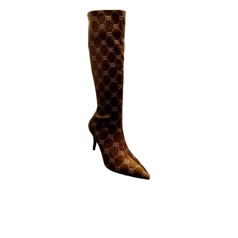 Anum Bags DD WOMEN'S GG KNEE-HIGH BOOT BROWN