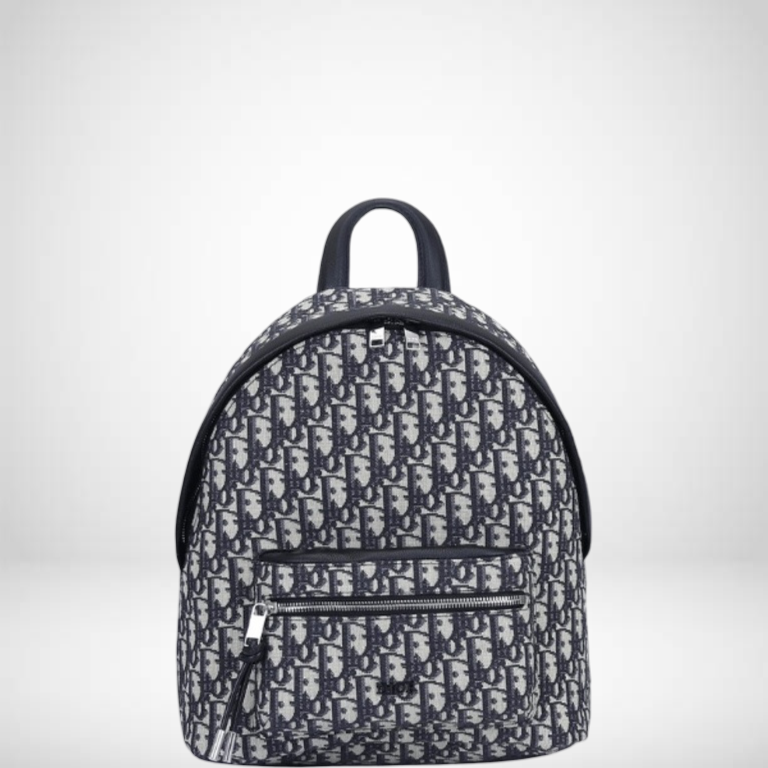 Anum Bags DIR BEIGE AND BLACK 38CM RIDER BACKPACK OBLIQUE JACQUARD