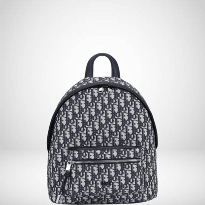 Anum Bags DIR BEIGE AND BLACK 38CM RIDER BACKPACK OBLIQUE JACQUARD