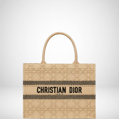 Anum Bags DIR 36CM NATURAL CANNAGE RAFFIA MEDIUM BOOK TOTE